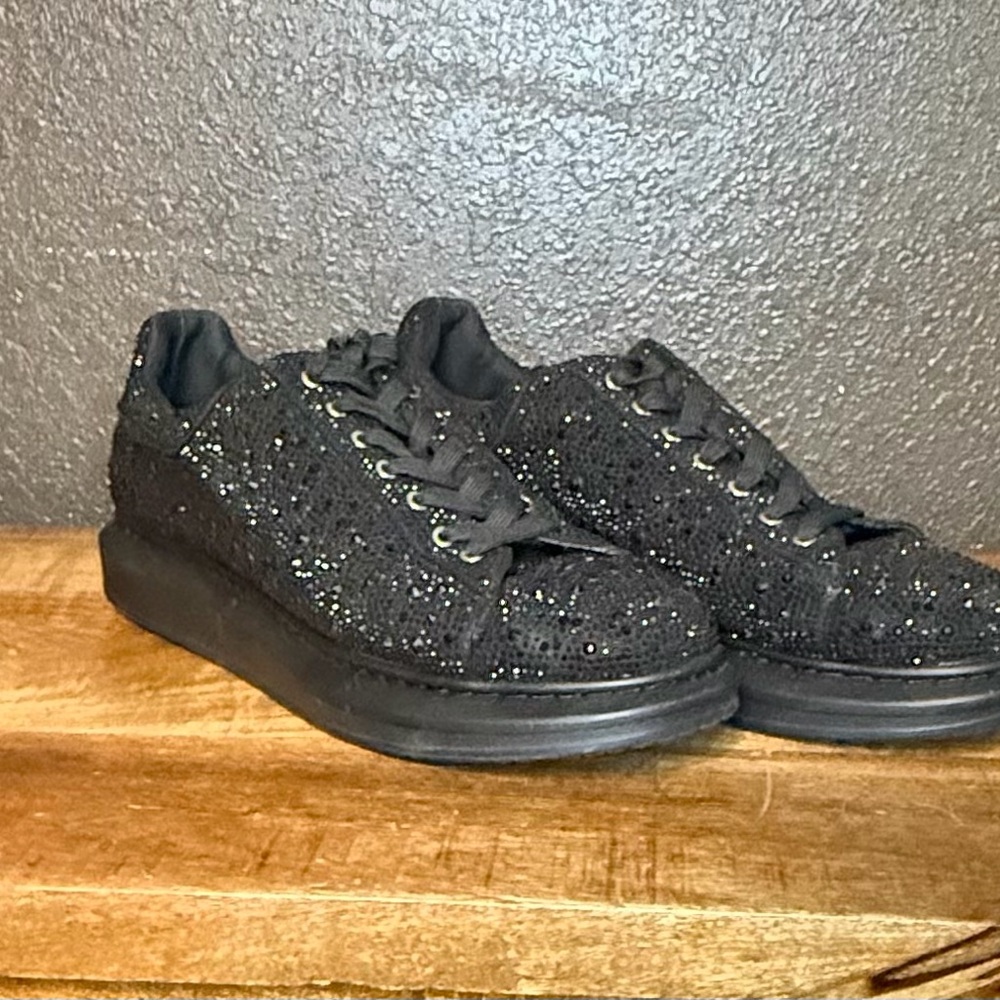 Steve Madden Black Rhinestone Men's Sneakers